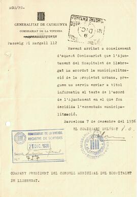 Projecte de municipalització de les propietats