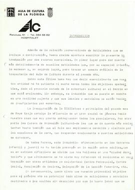 Memòria any 1976 Aula de Cultura La Florida