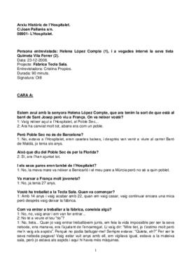 Entrevista a Helena López Compte sobre Tecla Sala