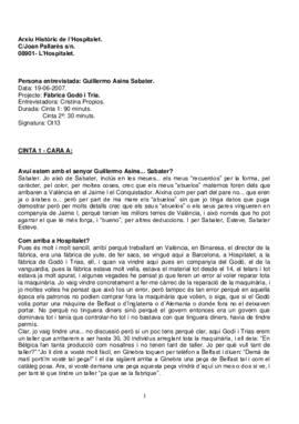 Entrevista a Guillermo Asins Sabater sobre Godó i Trias