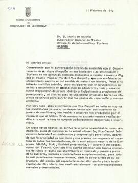 Carta sobre el Teatre Popular Portàtil "La Carpa"