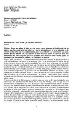 Entrevista a Consuelo Asins Muñoz sobre Godó i Trias