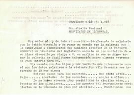 Carta del mestre Miguel Villamayor González demanant informació sobre habitatges