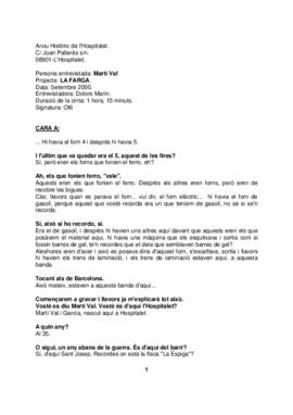 Entrevista a Martí Val sobre La Farga