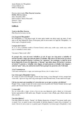 Entrevista a Pilar Escavia Lavarias sobre Tecla Sala