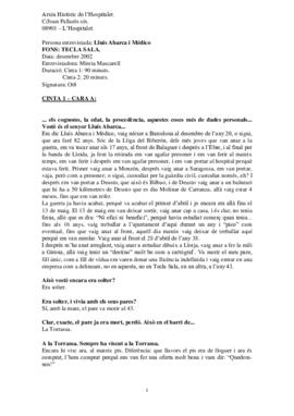 Entrevista a Lluis Abarca i Médico sobre Tecla Sala