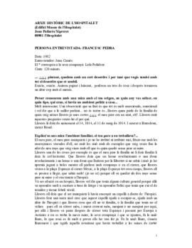 Entrevista a Francesc Pedra Argüelles per Joan Camós