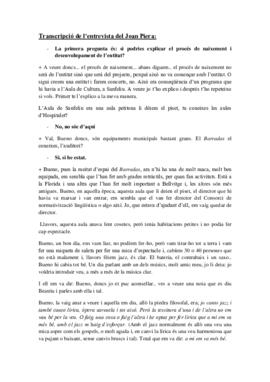 Entrevista a Joan Piera sobre Amics de l'Òpera de l'Hospitalet