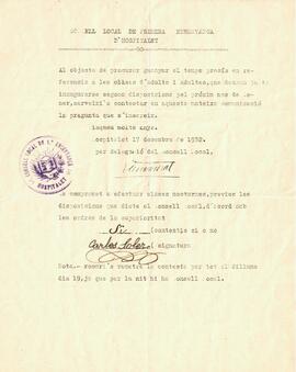 Respota del mestre Carles Soler al Comunicat del Consell Local de Primera Ensenyança enviat als m...