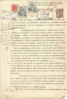 Petició del veïns del barri de la Bomba perquè s'instal·li enllumenat a la seva barriada