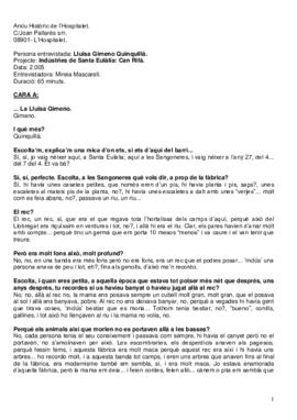 Entrevista a Lluïsa Gimeno Quinquillà sobre Can Rifà