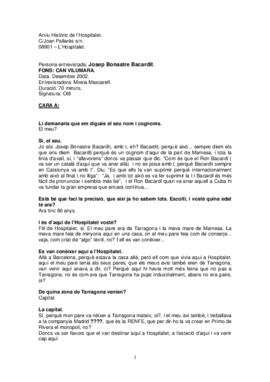 Entrevista a Josep Bonastre Bacardit sobre Can Vilumara
