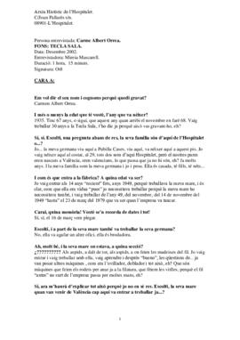 Entrevista a Carme Albert Orrea sobre Tecla Sala