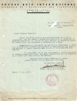 Carta de Socors Roig Internacional