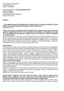 Entrevista a Vicens Domènech Pons sobre Bòbiles