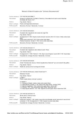 Inventari del Fons Ramon Puig Gairalt del Col·legi d'Arquitectes de Catalunya