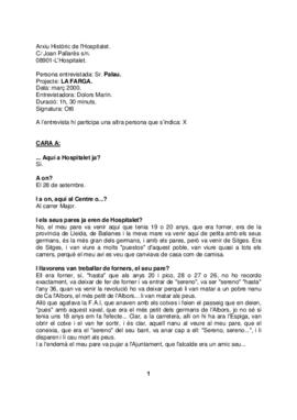 Entrevista a Sr. Palau sobre La Farga